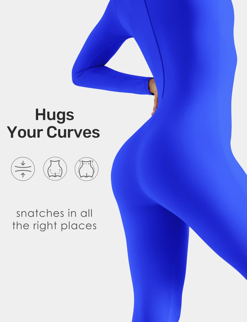 Speerise Women Bodysuit Rompers Long Sleeve Jumpsuits Leotards One Piece Tummy Control Yoga Workout Outfits â€“ Multi-Use Stretchy Unitard for Acro Yoga, Aerialist Acts, and Everyday Streetwear Styling - Image 5
